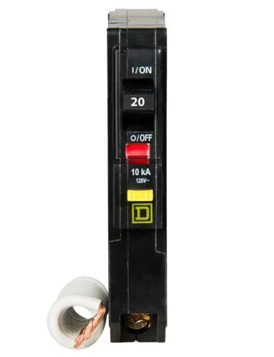 QO120GFI - Square D - 20 Amp GFCI Circuit Breaker Plug-In - 20 Amp - 1 Pole - 120 Volt