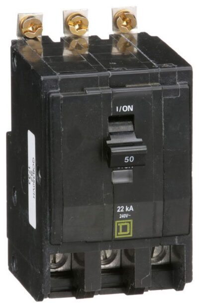 QOB350VH - Square D - 50 Amp 22kA Circuit Breaker Bolt-On - 50 Amp - 3 Pole - 240 Volt