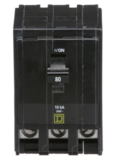 QO380 - Square D - 80 Amp Circuit Breaker Plug-In - 80 Amp - 3 Pole - 240 Volt