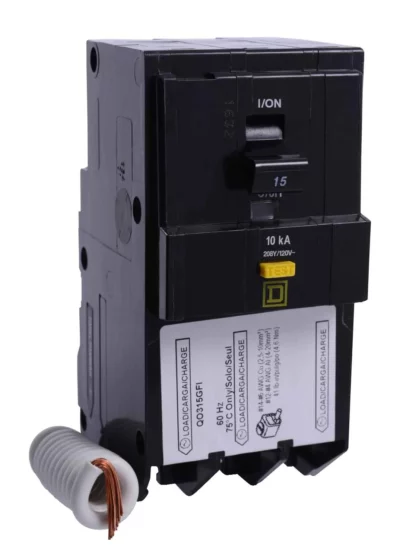 QO315GFI - Square D - Molded Case Circuit Breaker Plug-In - 15 Amp - 3 Pole - 240 Volt
