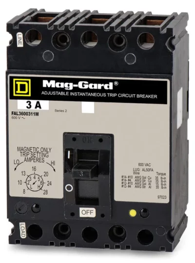 FAL3600311M - Square D - 3 Amp Molded Case Circuit Breaker Bolt-On - 3 Amp - 3 Pole - 600 Volt