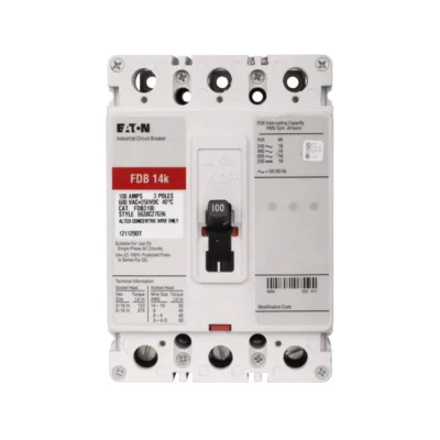FDB3100 - Eaton - Molded Case Circuit Breaker Feed-Thru - 100 Amp - 3 Pole - 600 Volt