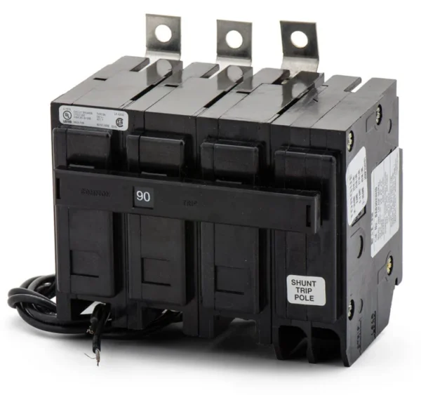 BAB3090HS - Eaton - 90 Amp Shunt Trip Circuit Breaker Bolt-On - 90 Amp - 3 Pole - 240 Volt