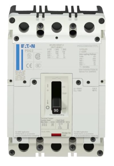 PDG23M0090TFFL - Eaton - Molded Case Circuit Breakers Feed-Thru - 90 Amp - 3 Pole - 600 Volt