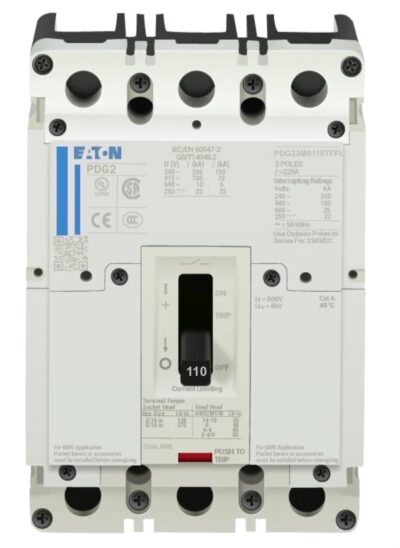 PDG23M0110TFFL - Eaton - Molded Case Circuit Breakers Feed-Thru - 110 Amp - 3 Pole - 600 Volt