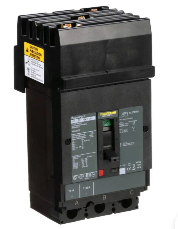 HGA36070 - Square D - Molded Case Circuit Breaker I-Line Plug-In - 70 Amp - 3 Pole - 600 Volt - Image 2