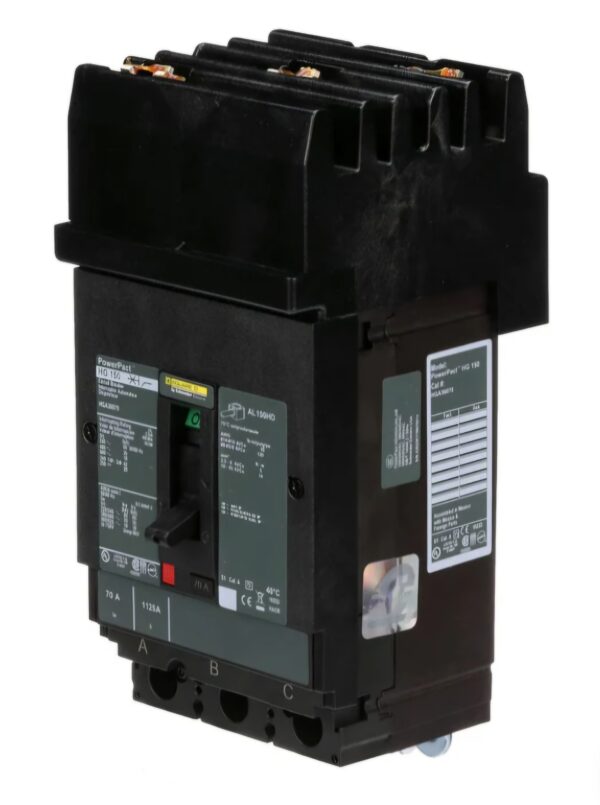 HGA36070 - Square D - Molded Case Circuit Breaker I-Line Plug-In - 70 Amp - 3 Pole - 600 Volt - Image 3