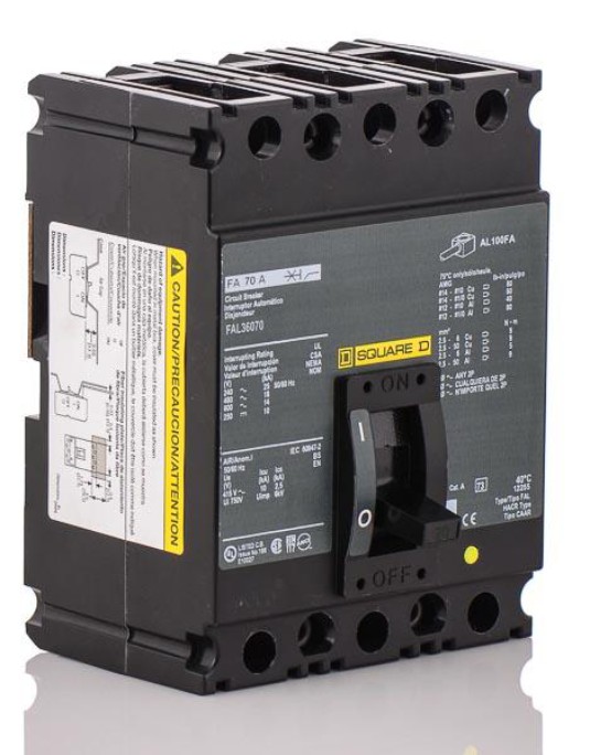 FAL36070 - Square D - Molded Case Circuit Breaker Feed-Thru - 70 Amp - 3 Pole - 600 Volt - Image 3