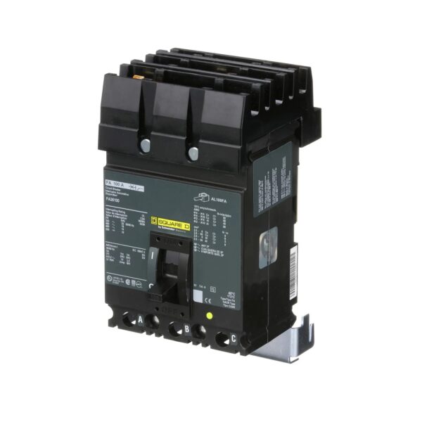 FA36100 - Square D - Molded Case Circuit Breaker I-Line Plug-In - 100 Amp - 3 Pole - 600 Volt - Image 3
