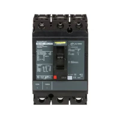 HDL36125 - Square D - Molded Case Circuit Breaker Feed-Thru - 125 Amp - 3 Pole - 600 Volt
