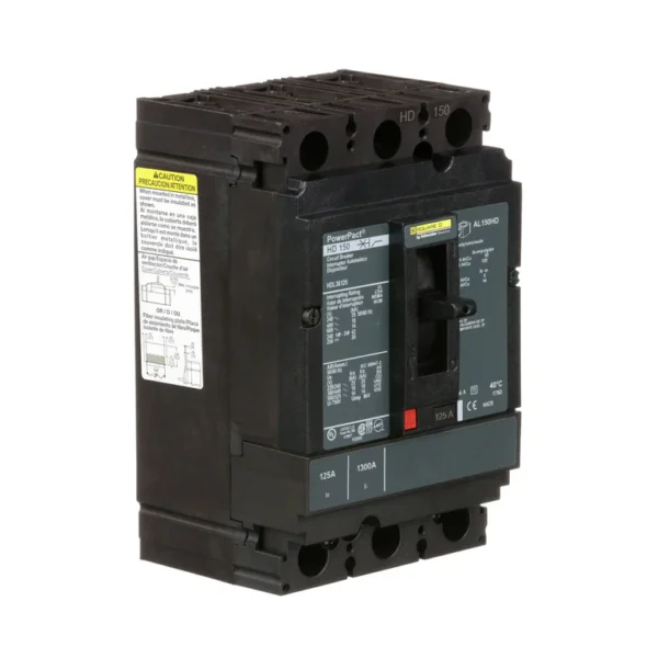 HDL36125 - Square D - Molded Case Circuit Breaker Feed-Thru - 125 Amp - 3 Pole - 600 Volt - Image 3