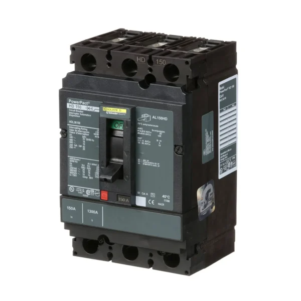 HDL36150 - Square D - Molded Case Circuit Breaker Feed-Thru - 150 Amp - 3 Pole - 600 Volt - Image 3