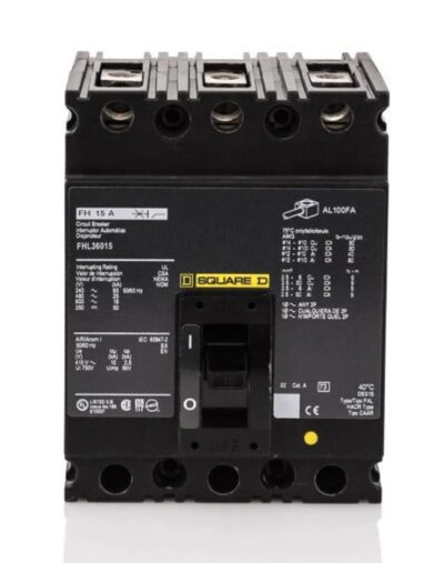 FHL36015 - Square D - Molded Case Circuit Breaker Feed-Thru - 15 Amp - 3 Pole - 600 Volt