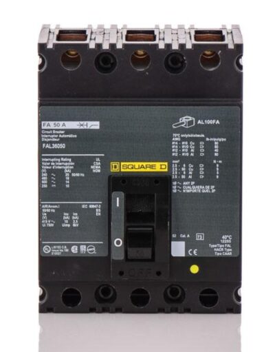 FAL36050 - Square D - Molded Case Circuit Breaker Feed-Thru - 50 Amp - 3 Pole - 600 Volt