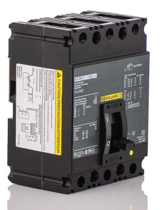 FAL36060 - Square D - Molded Case Circuit Breaker Feed-Thru - 60 Amp - 3 Pole - 600 Volt - Image 3