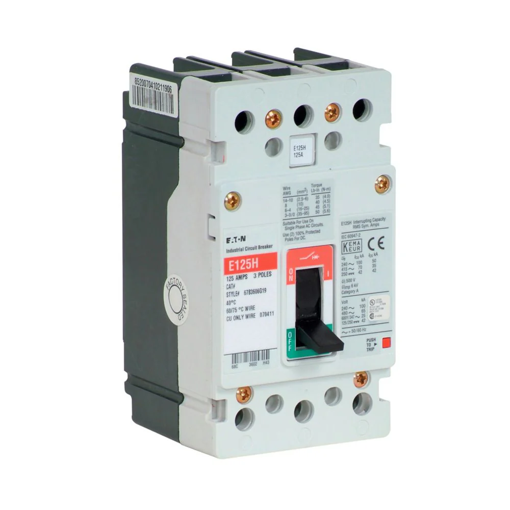 EGH3060FFB - Cutler Hammer Bolt-On 600V 60A 3 pole circuit breaker 65kA@480V - Image 3