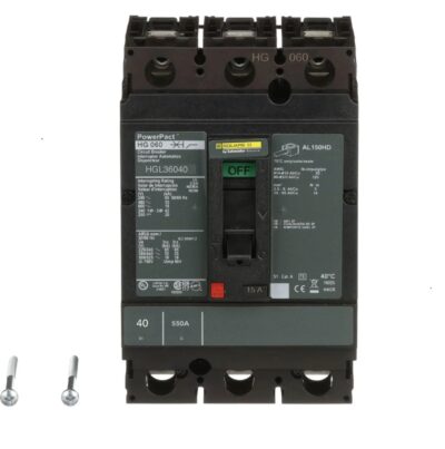 HGL36040 - Square D - Molded Case Circuit Breaker Feed-Thru - 40 Amp - 3 Pole - 600 Volt