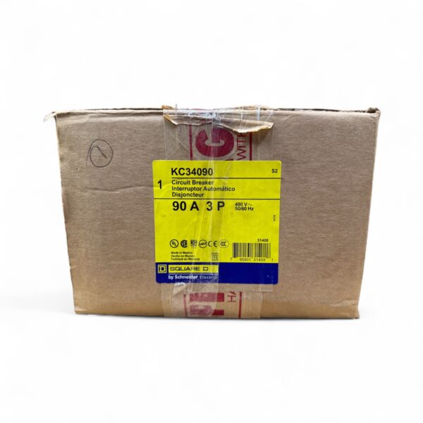 KC34100 - Square D - Molded Case Circuit Breaker I-Line Plug-In - 100 Amp - 3 Pole - 480 Volt - Image 2