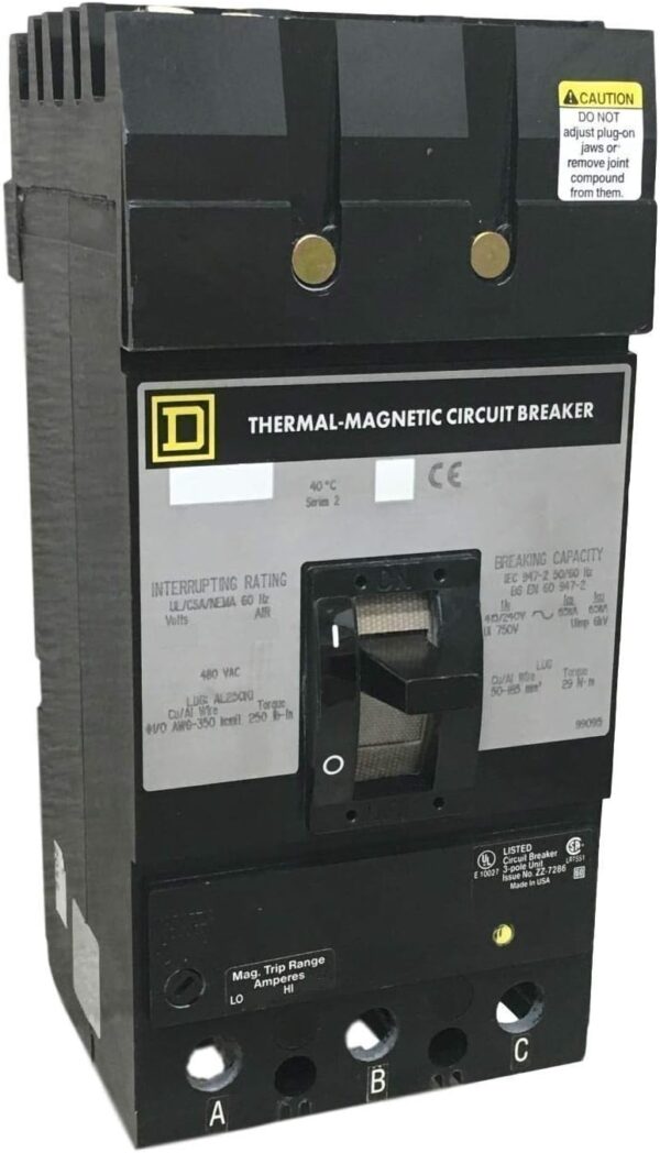 KC34100 - Square D - Molded Case Circuit Breaker I-Line Plug-In - 100 Amp - 3 Pole - 480 Volt